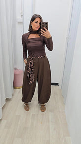 Pantalone Ballon Marrone art66659